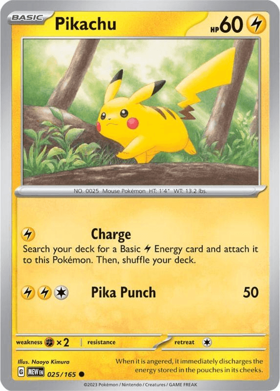 Pikachu Pokémon card